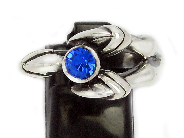 日本925純銀稀有藍水晶龍爪戒指  獨家藍水晶