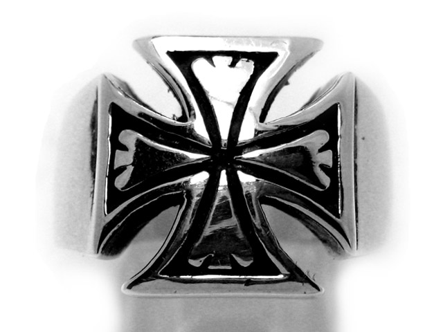 日本925純銀厚身重手大十字架型戒指