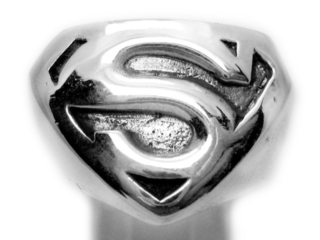 日本925純銀厚身重手superman戒指  稀有品