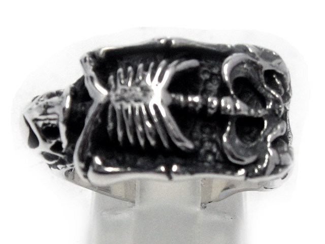 日本925純銀全骷髏頭骨戒指 造型特別