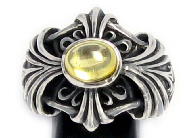 日本925純銀激靚激重激厚稀有黃水晶戒指