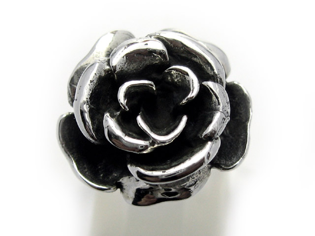 日本925純銀立體有層次感玫瑰花戒指