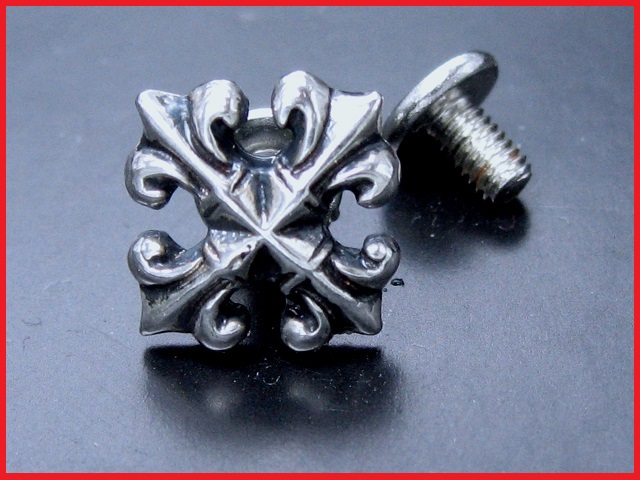 日本正品925純銀哥德式十字架銀包鈕扣