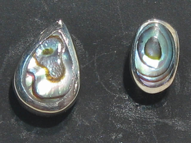 日本925純銀天然鮑魚貝殼耳環