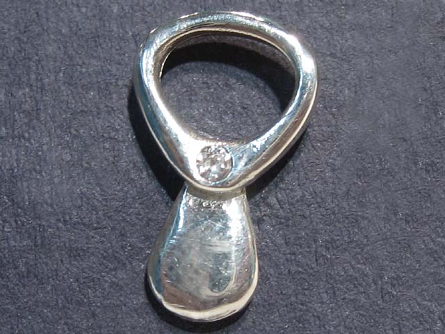日本925純銀白水晶汽水蓋耳環