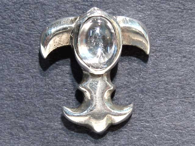 日本925純銀天然白水晶ET耳環
