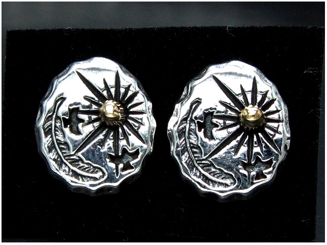 日本925純銀大款十字星耳環 限定品