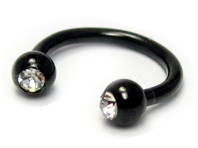 日本純手術精鋼彩鋼半圓圈款耳環  可作唇環